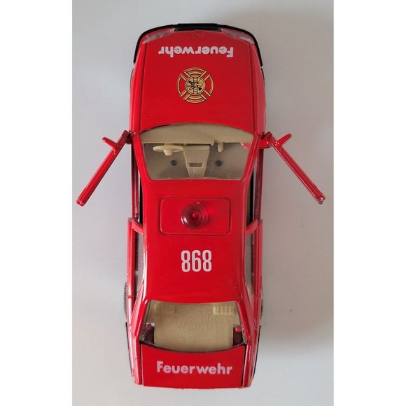 Dickie Cars Diecast Germany Fire Service Auto 4 1/2" Feuerwehr - Picture 5 of 8